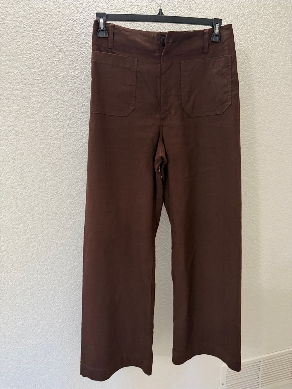 Anthropologie Maeve Colette Wide Leg Pants Magic Fabric Brown Size 30